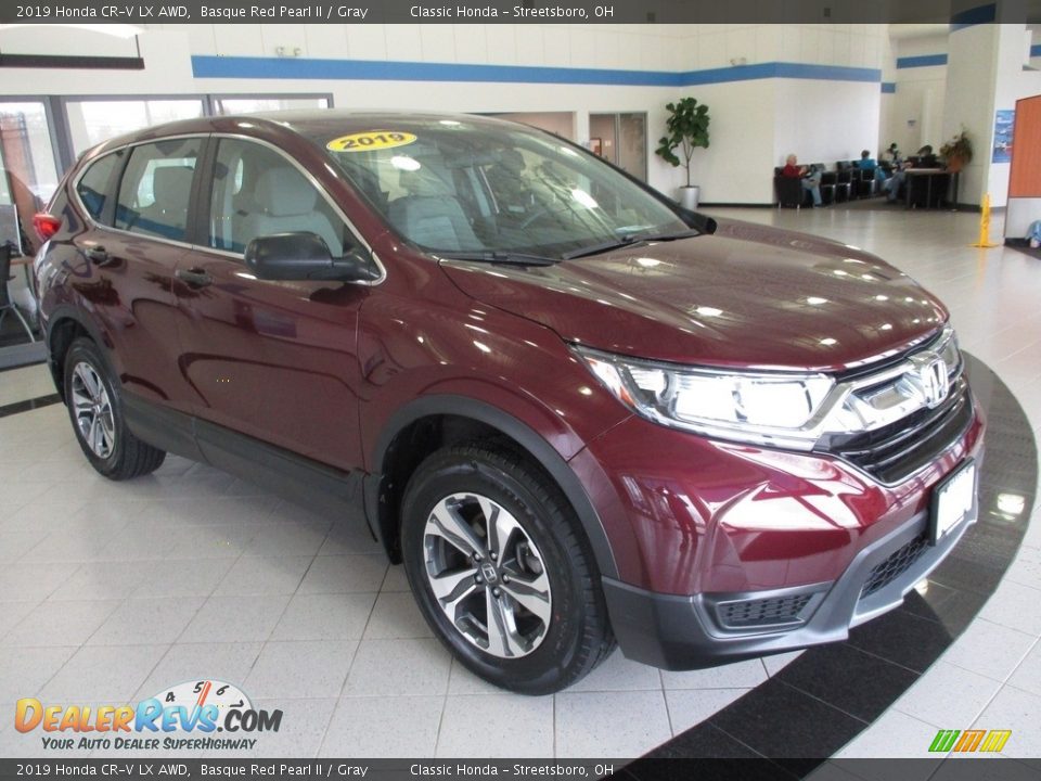 2019 Honda CR-V LX AWD Basque Red Pearl II / Gray Photo #3