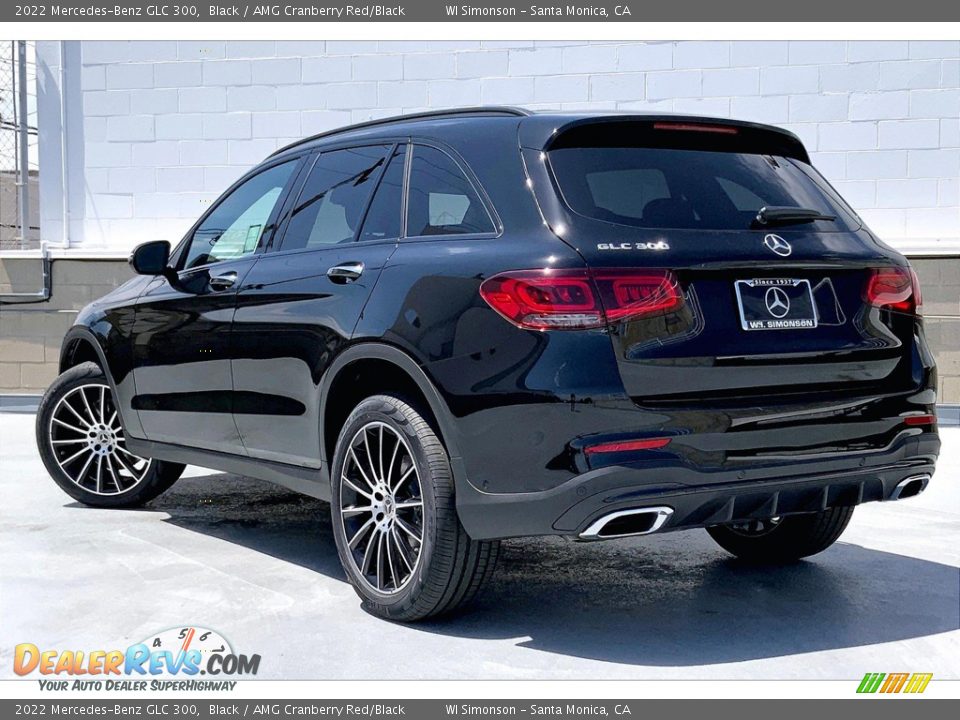 2022 Mercedes-Benz GLC 300 Black / AMG Cranberry Red/Black Photo #2