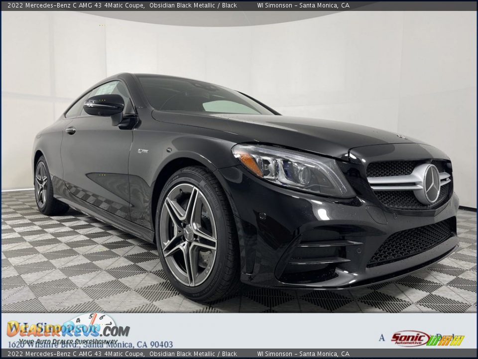 2022 Mercedes-Benz C AMG 43 4Matic Coupe Obsidian Black Metallic / Black Photo #1