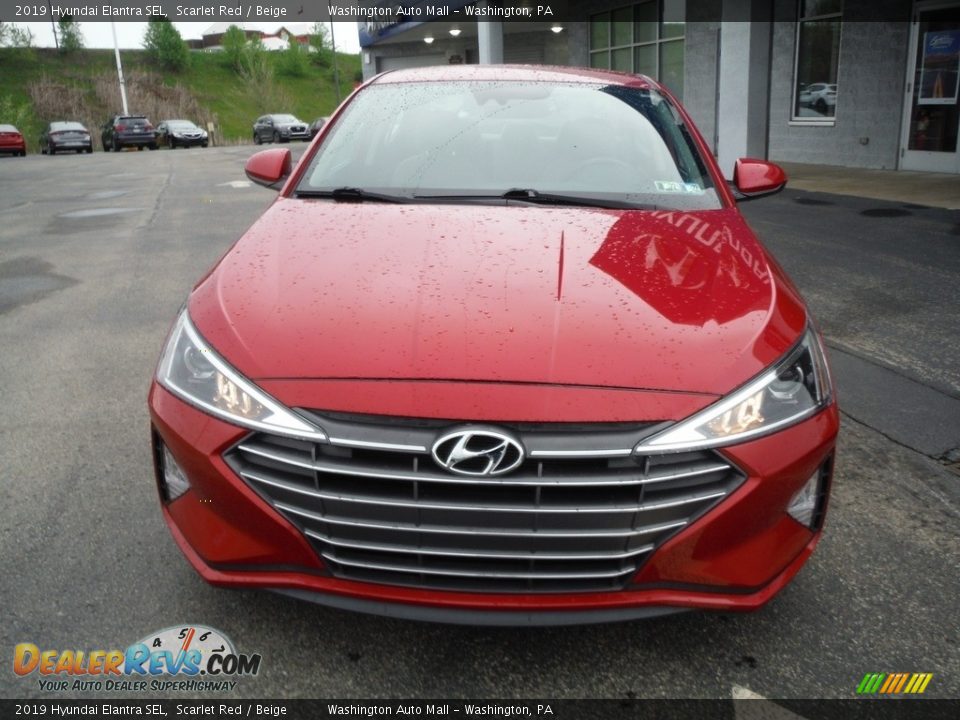 2019 Hyundai Elantra SEL Scarlet Red / Beige Photo #4