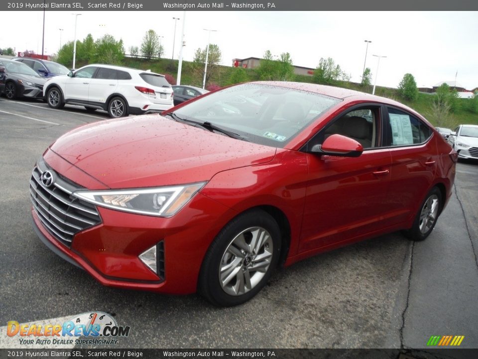 2019 Hyundai Elantra SEL Scarlet Red / Beige Photo #5