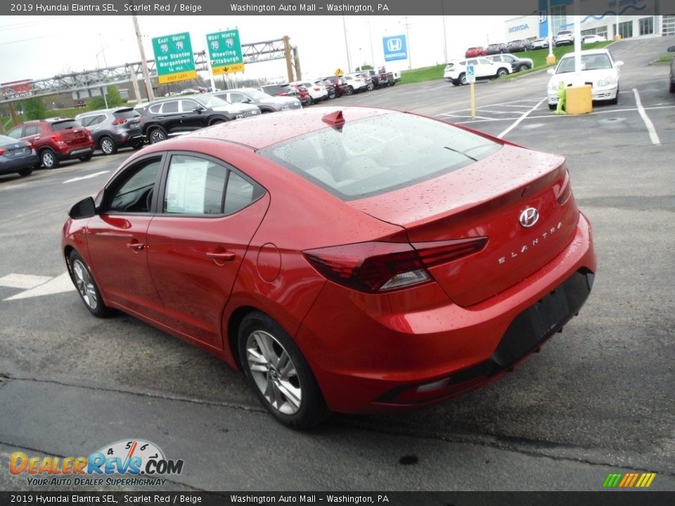 2019 Hyundai Elantra SEL Scarlet Red / Beige Photo #7