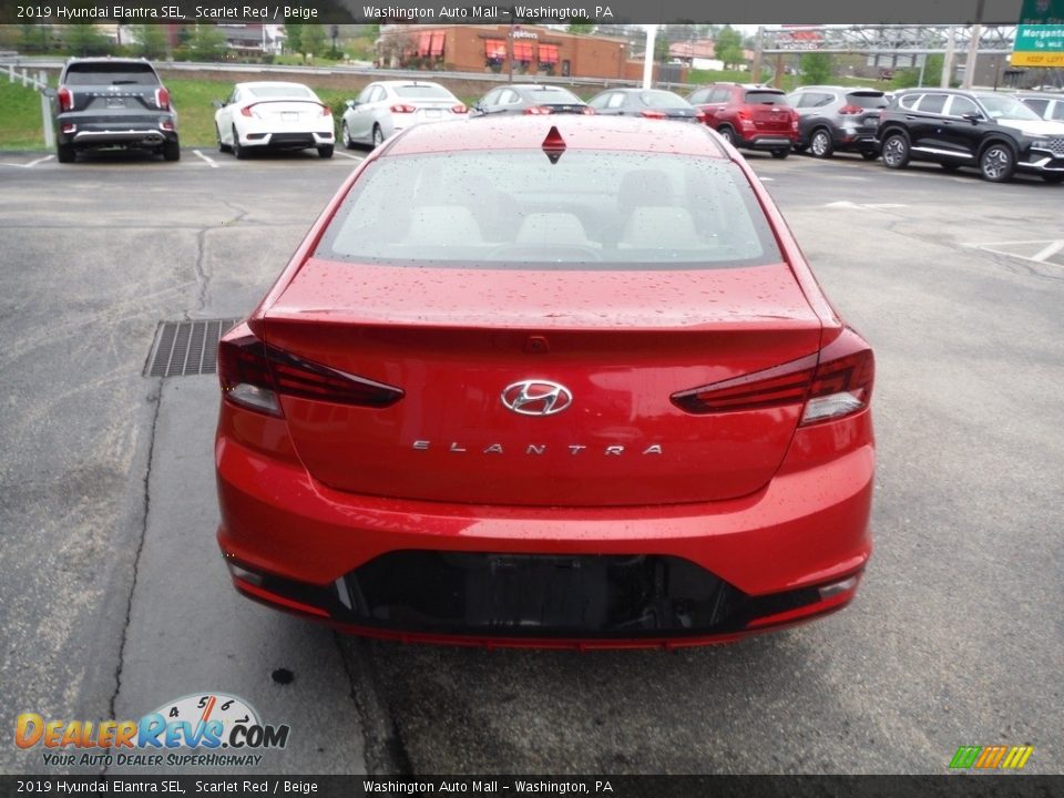 2019 Hyundai Elantra SEL Scarlet Red / Beige Photo #8