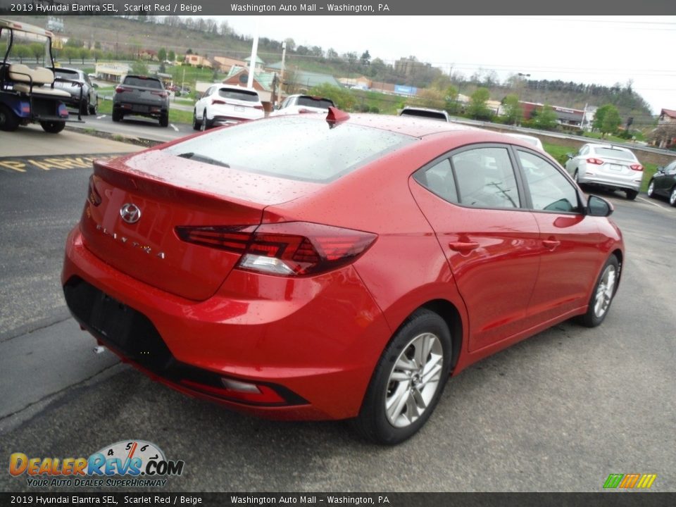 2019 Hyundai Elantra SEL Scarlet Red / Beige Photo #9