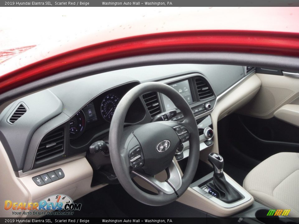 2019 Hyundai Elantra SEL Scarlet Red / Beige Photo #11