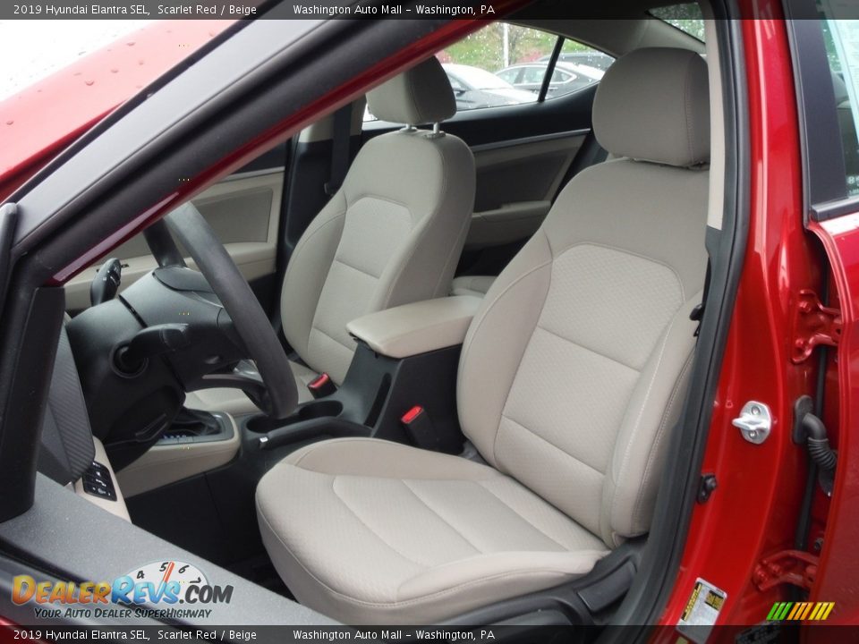 2019 Hyundai Elantra SEL Scarlet Red / Beige Photo #12