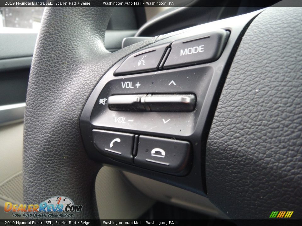 2019 Hyundai Elantra SEL Scarlet Red / Beige Photo #21