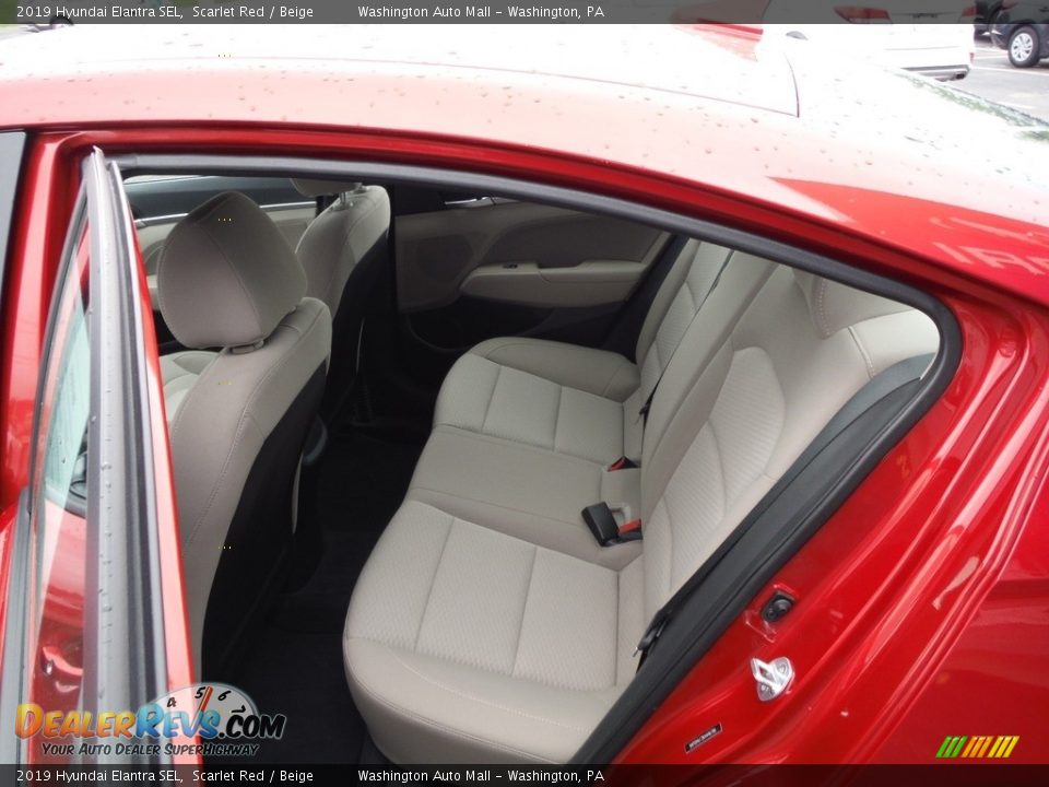 2019 Hyundai Elantra SEL Scarlet Red / Beige Photo #26