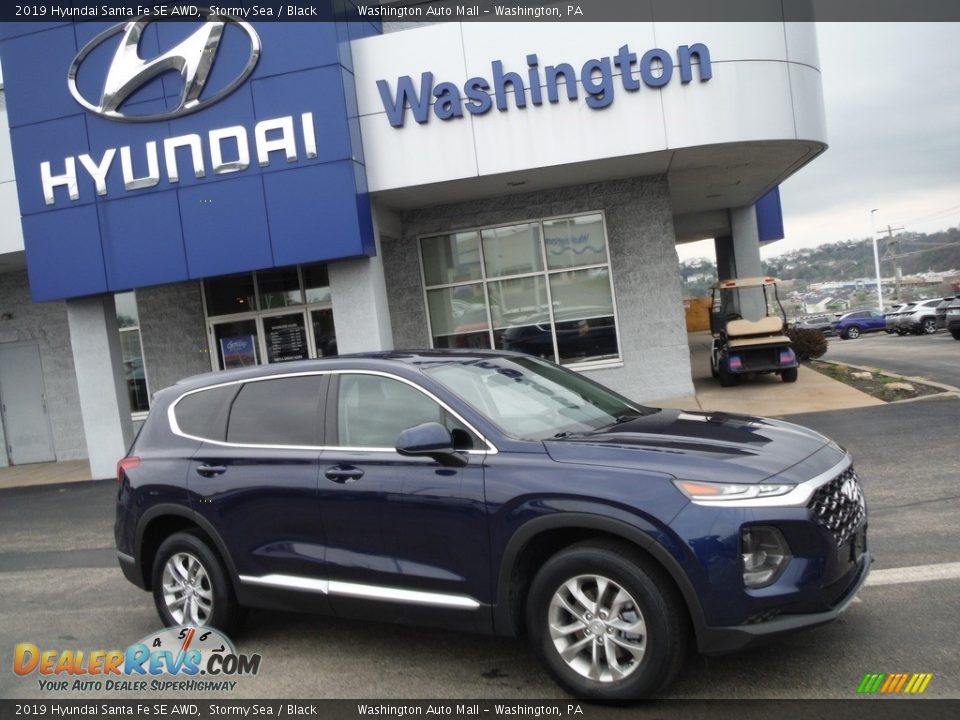 2019 Hyundai Santa Fe SE AWD Stormy Sea / Black Photo #2