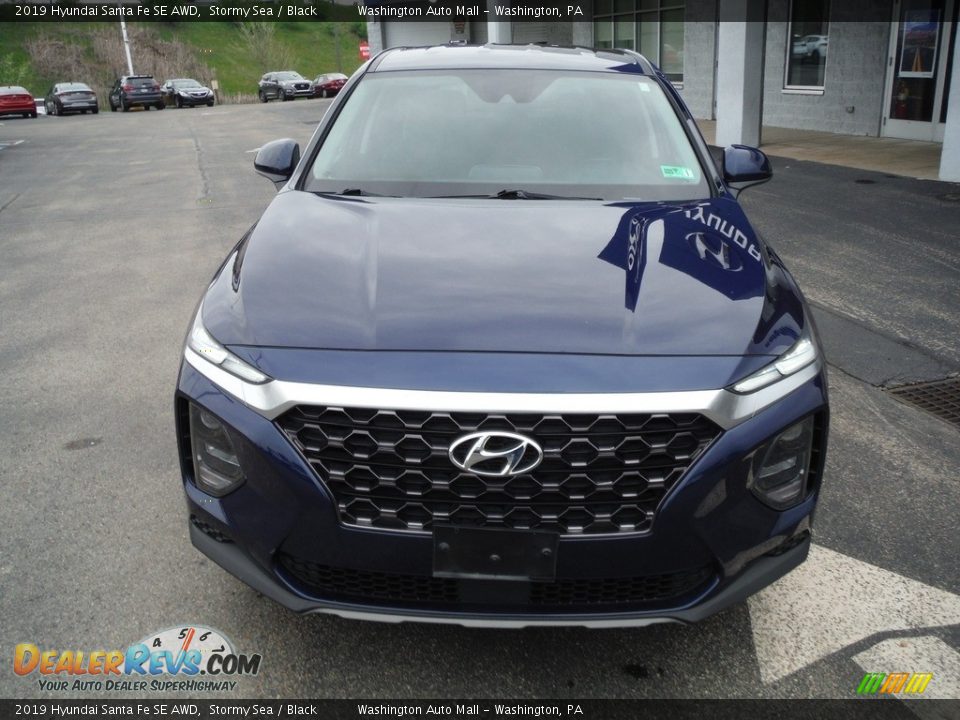 2019 Hyundai Santa Fe SE AWD Stormy Sea / Black Photo #4