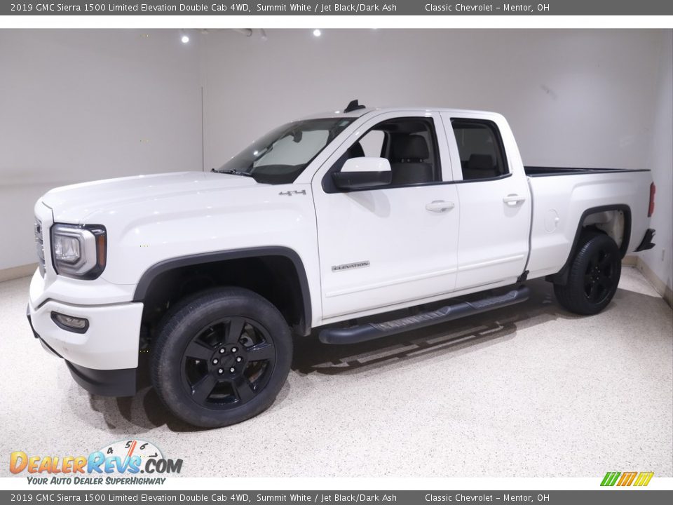 2019 GMC Sierra 1500 Limited Elevation Double Cab 4WD Summit White / Jet Black/Dark Ash Photo #3