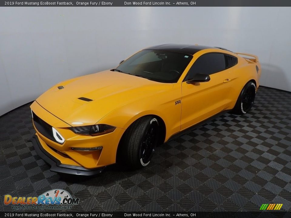 2019 Ford Mustang EcoBoost Fastback Orange Fury / Ebony Photo #9