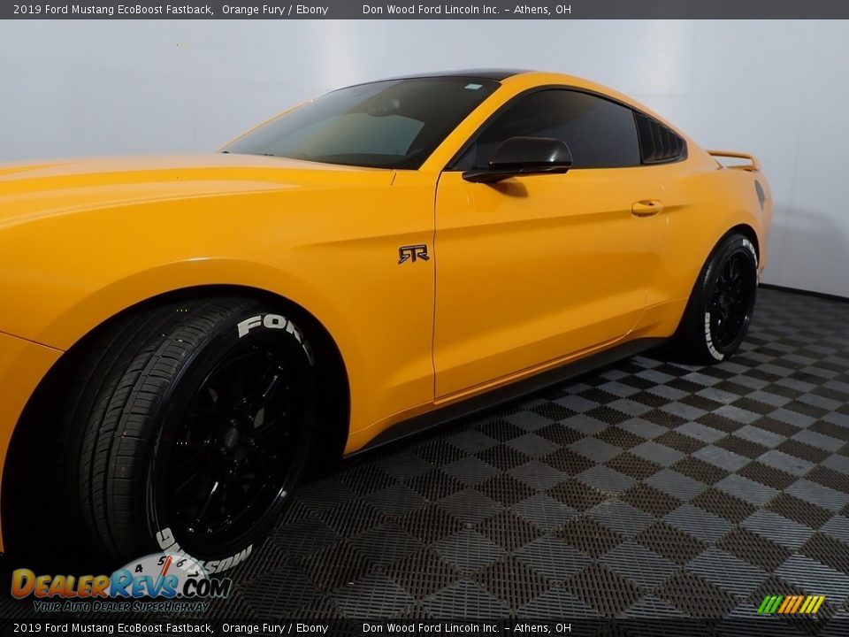 2019 Ford Mustang EcoBoost Fastback Orange Fury / Ebony Photo #10