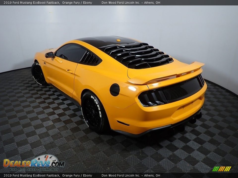 2019 Ford Mustang EcoBoost Fastback Orange Fury / Ebony Photo #12