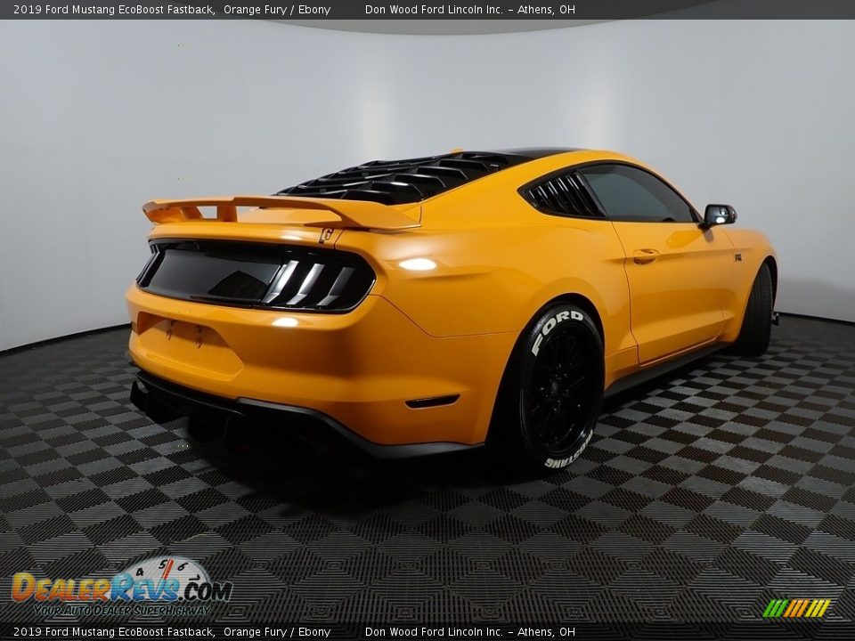 2019 Ford Mustang EcoBoost Fastback Orange Fury / Ebony Photo #16