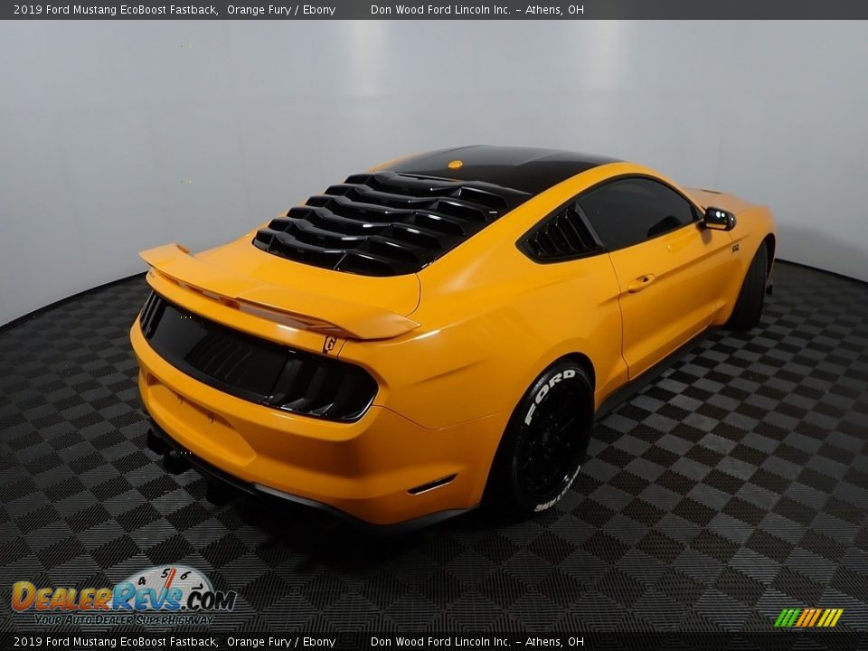 2019 Ford Mustang EcoBoost Fastback Orange Fury / Ebony Photo #17