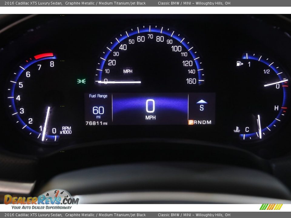 2016 Cadillac XTS Luxury Sedan Gauges Photo #8