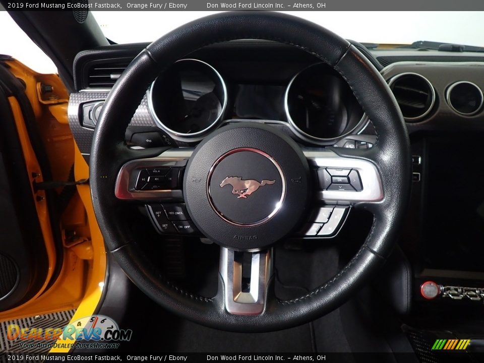 2019 Ford Mustang EcoBoost Fastback Orange Fury / Ebony Photo #27