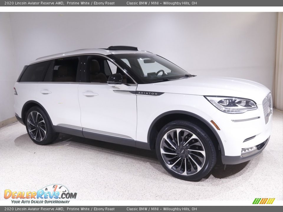 2020 Lincoln Aviator Reserve AWD Pristine White / Ebony Roast Photo #1