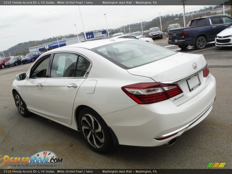 2016 Honda Accord EX-L V6 Sedan White Orchid Pearl / Ivory Photo #8