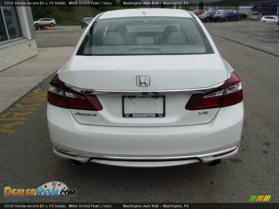 2016 Honda Accord EX-L V6 Sedan White Orchid Pearl / Ivory Photo #9