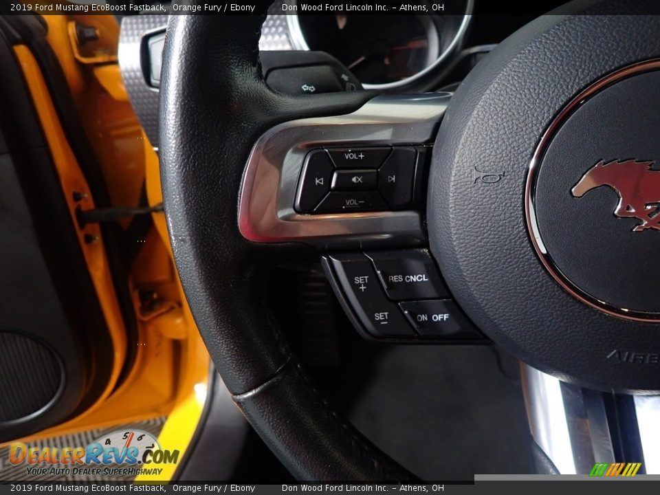 2019 Ford Mustang EcoBoost Fastback Orange Fury / Ebony Photo #29