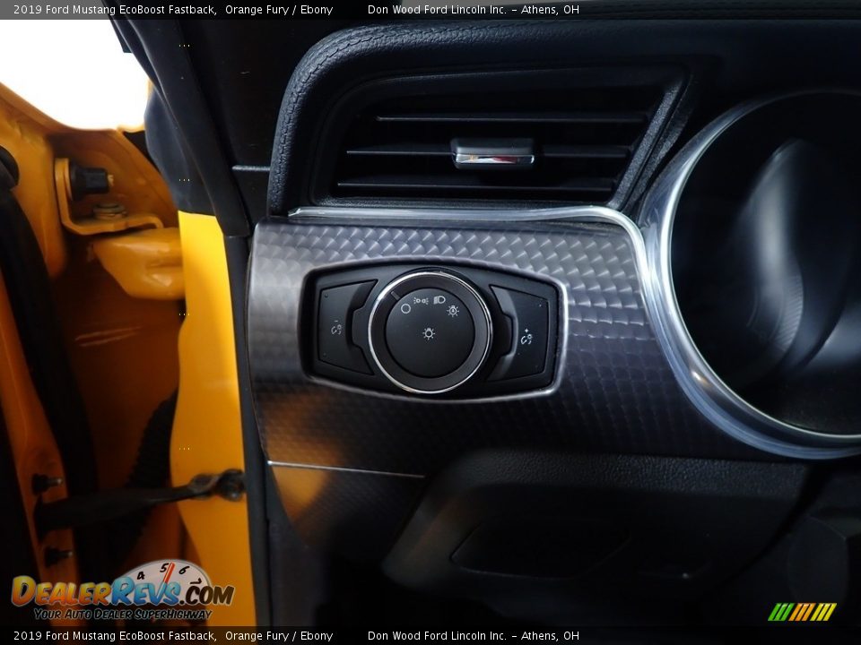 2019 Ford Mustang EcoBoost Fastback Orange Fury / Ebony Photo #31