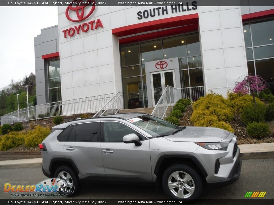 2019 Toyota RAV4 LE AWD Hybrid Silver Sky Metallic / Black Photo #2