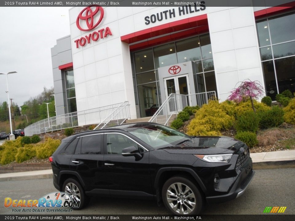 2019 Toyota RAV4 Limited AWD Midnight Black Metallic / Black Photo #2