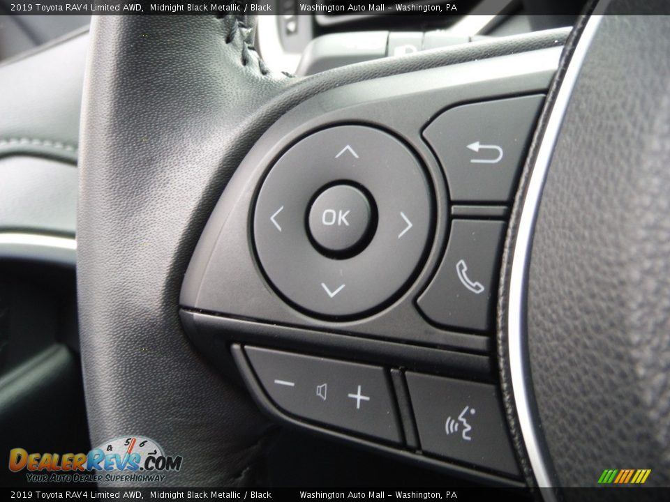 2019 Toyota RAV4 Limited AWD Midnight Black Metallic / Black Photo #7