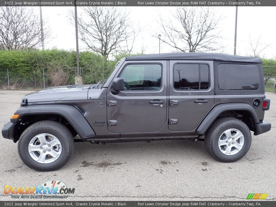 2022 Jeep Wrangler Unlimited Sport 4x4 Granite Crystal Metallic / Black Photo #2