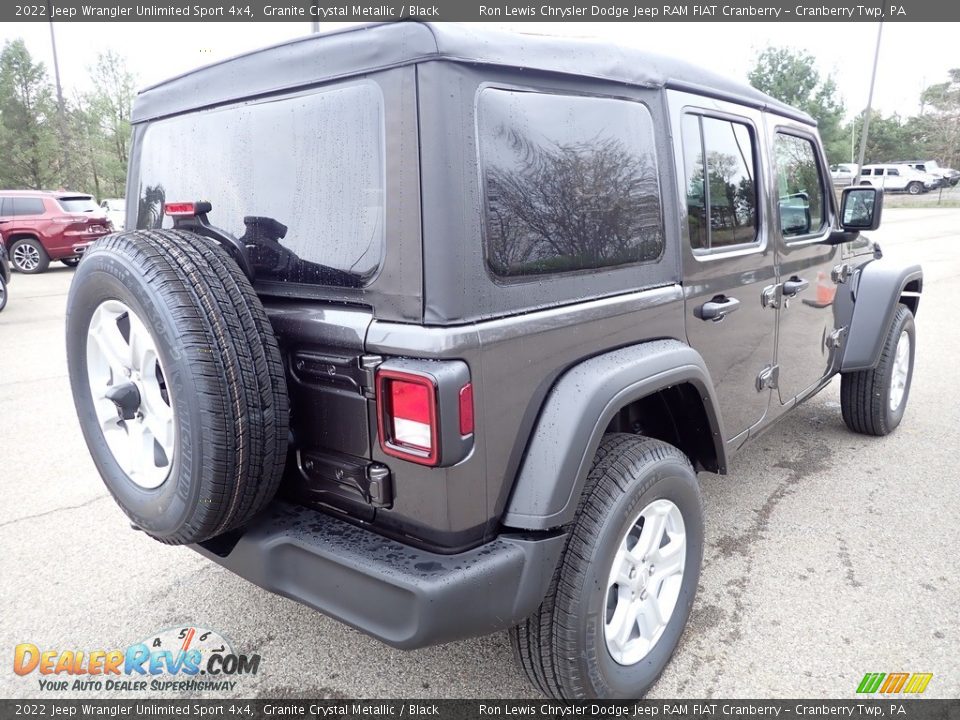 2022 Jeep Wrangler Unlimited Sport 4x4 Granite Crystal Metallic / Black Photo #5