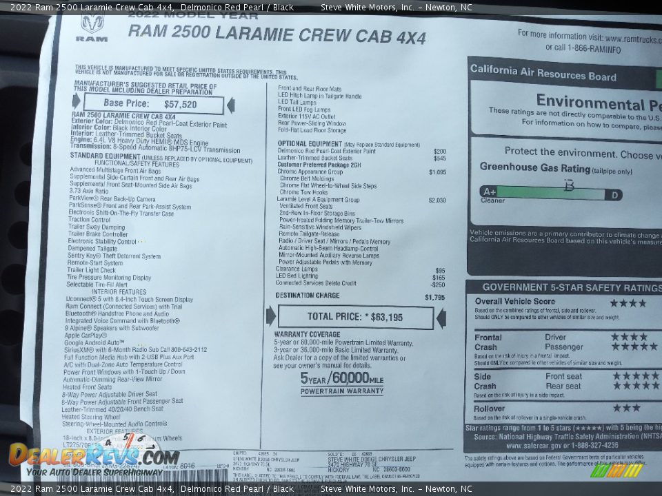 2022 Ram 2500 Laramie Crew Cab 4x4 Delmonico Red Pearl / Black Photo #31