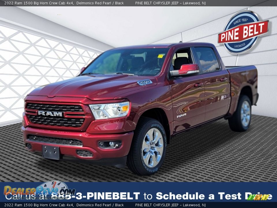 2022 Ram 1500 Big Horn Crew Cab 4x4 Delmonico Red Pearl / Black Photo #1