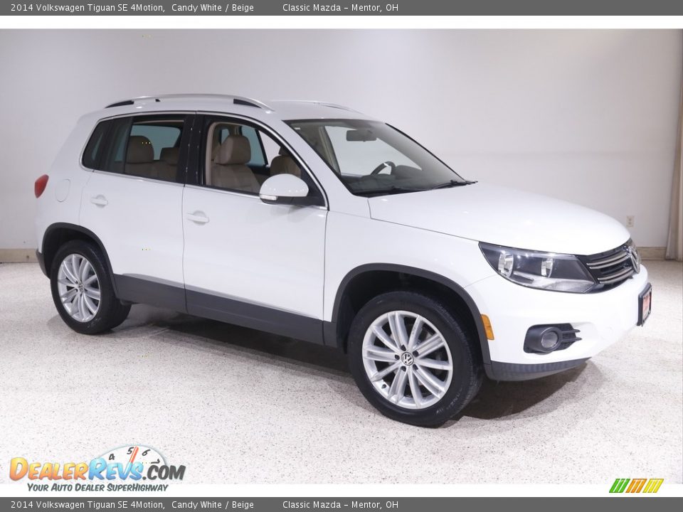 2014 Volkswagen Tiguan SE 4Motion Candy White / Beige Photo #1