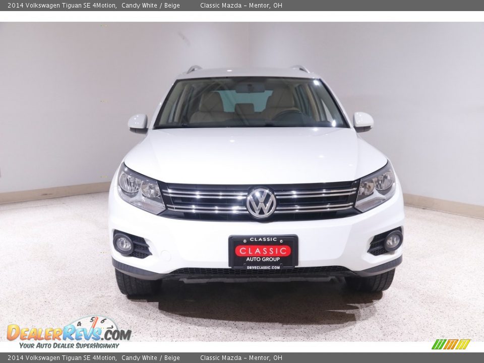 2014 Volkswagen Tiguan SE 4Motion Candy White / Beige Photo #2