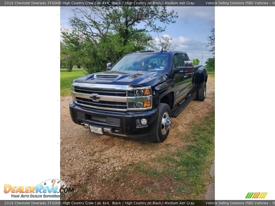 2019 Chevrolet Silverado 3500HD High Country Crew Cab 4x4 Black / High Country Jet Black/­Medium Ash Gray Photo #1