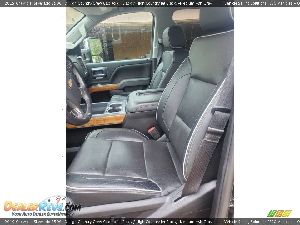 2019 Chevrolet Silverado 3500HD High Country Crew Cab 4x4 Black / High Country Jet Black/­Medium Ash Gray Photo #3