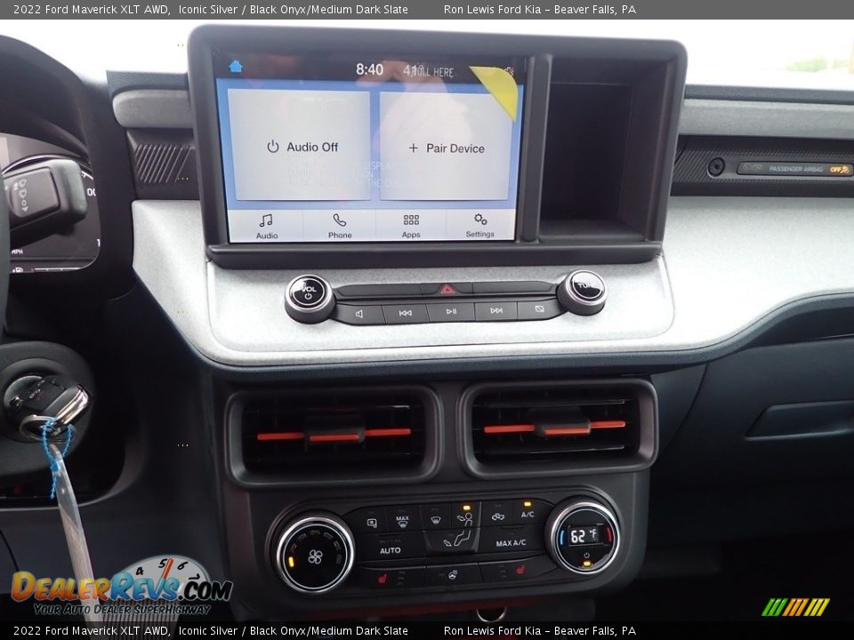 2022 Ford Maverick XLT AWD Iconic Silver / Black Onyx/Medium Dark Slate Photo #14
