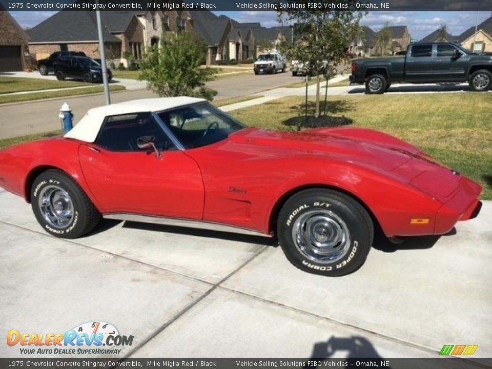 Mille Miglia Red 1975 Chevrolet Corvette Stingray Convertible Photo #13