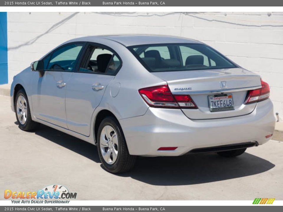 2015 Honda Civic LX Sedan Taffeta White / Black Photo #2