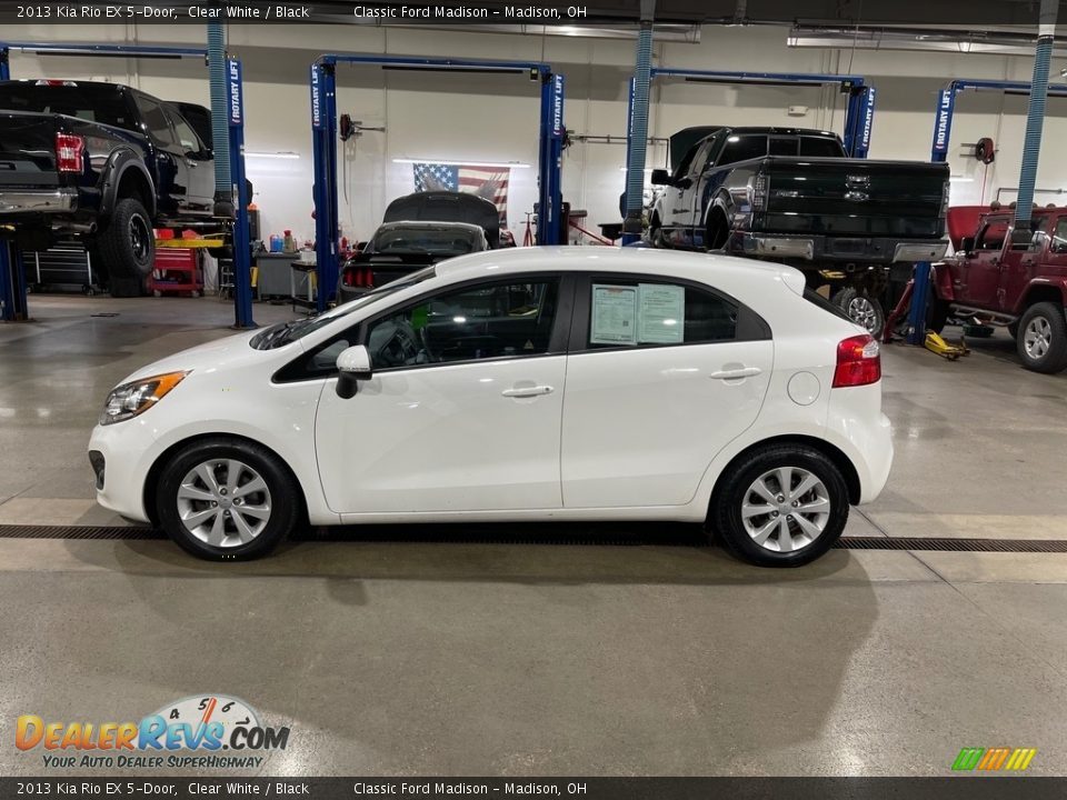 2013 Kia Rio EX 5-Door Clear White / Black Photo #8