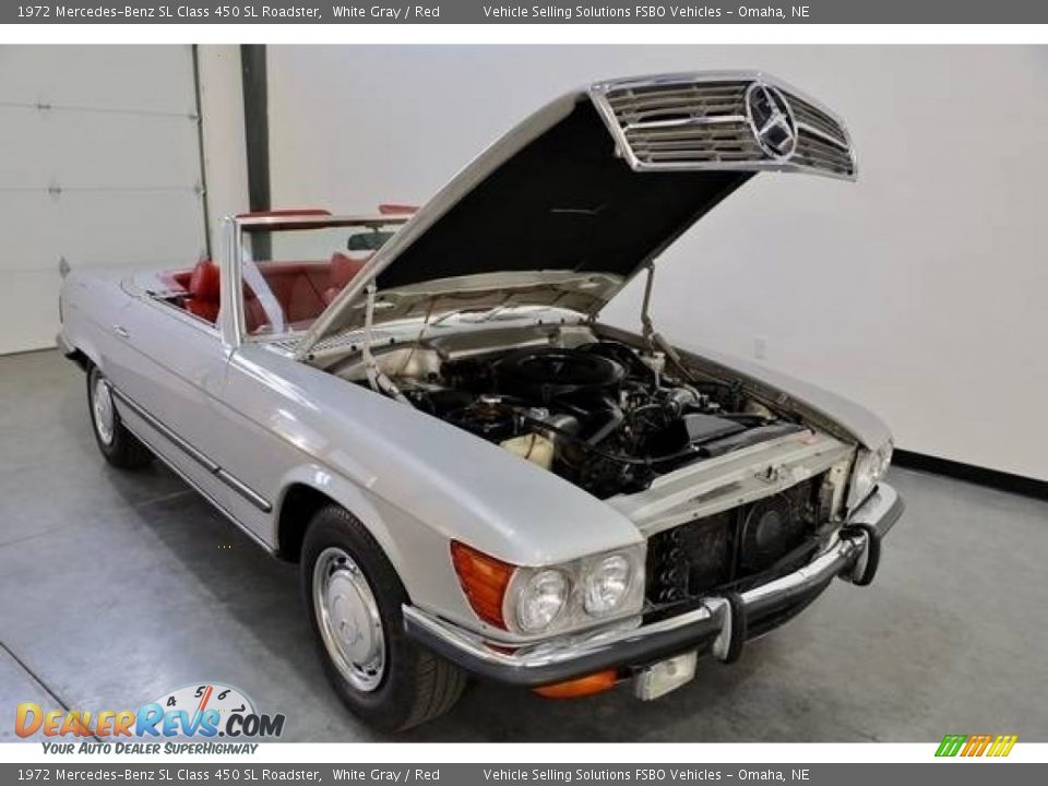 1972 Mercedes-Benz SL Class 450 SL Roadster White Gray / Red Photo #2