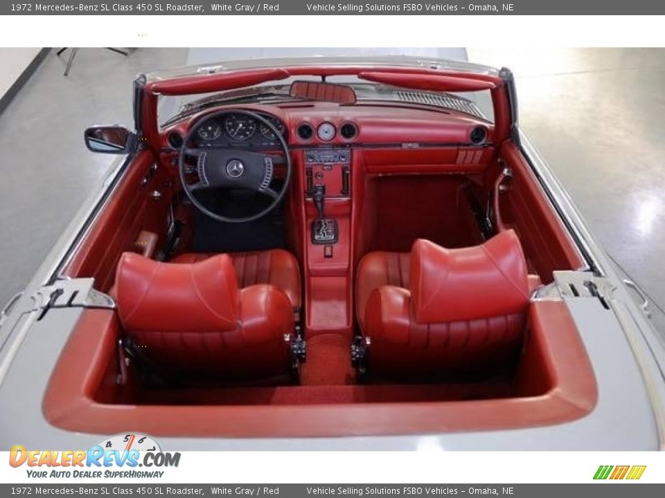 Red Interior - 1972 Mercedes-Benz SL Class 450 SL Roadster Photo #3