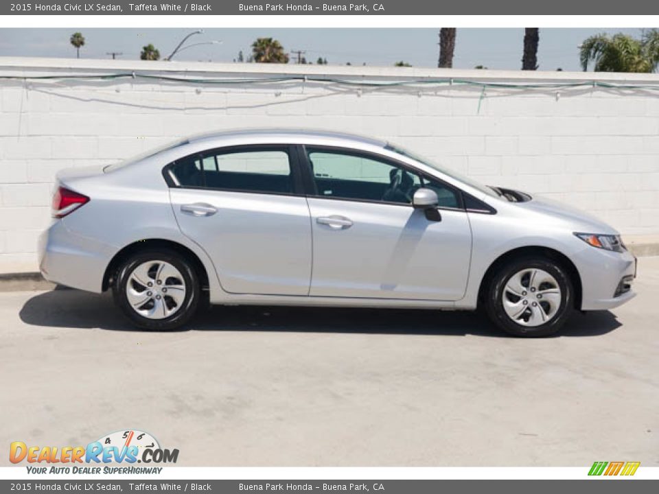 2015 Honda Civic LX Sedan Taffeta White / Black Photo #14