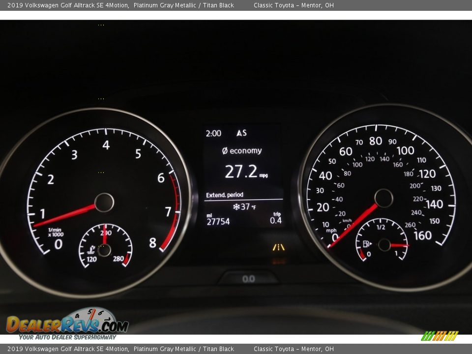 2019 Volkswagen Golf Alltrack SE 4Motion Gauges Photo #8