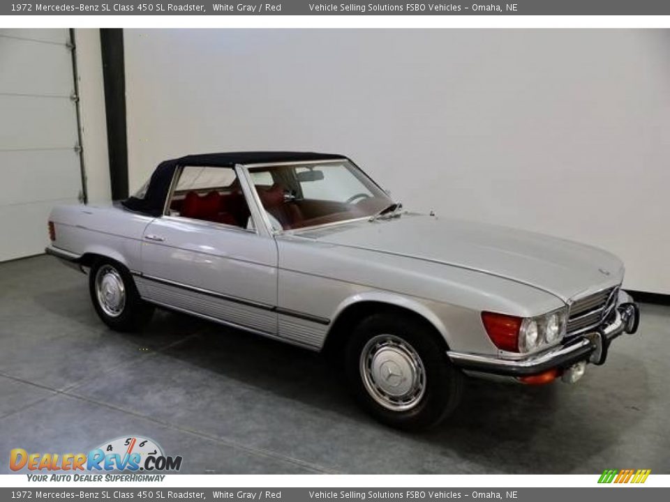 1972 Mercedes-Benz SL Class 450 SL Roadster White Gray / Red Photo #7