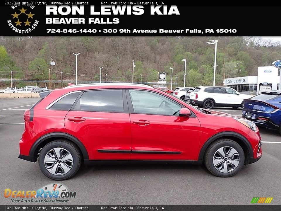 2022 Kia Niro LX Hybrid Runway Red / Charcoal Photo #1