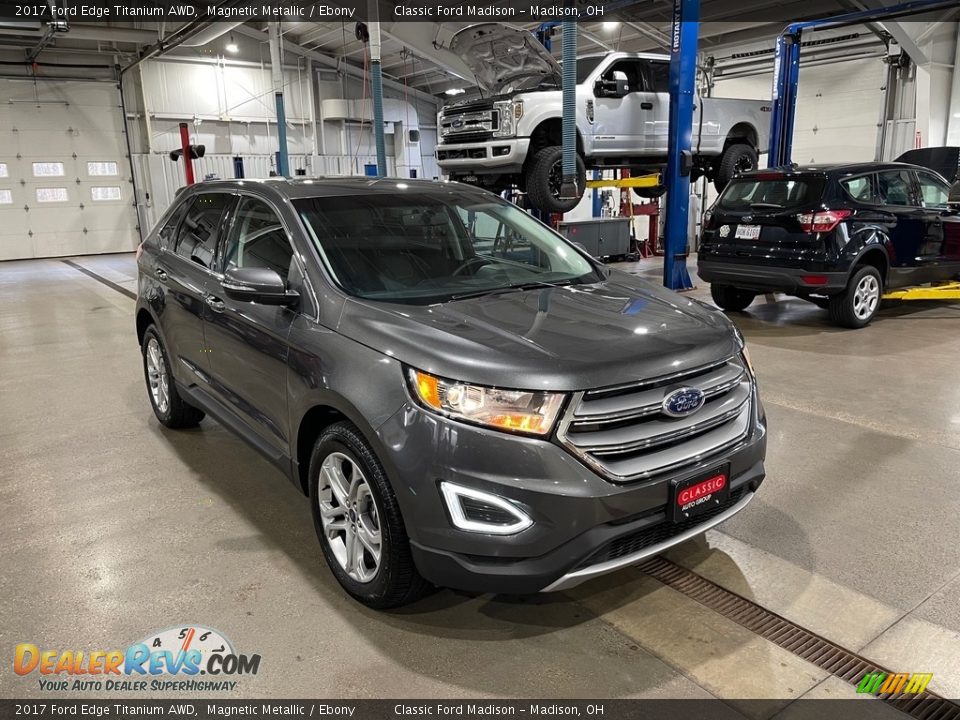 2017 Ford Edge Titanium AWD Magnetic Metallic / Ebony Photo #3