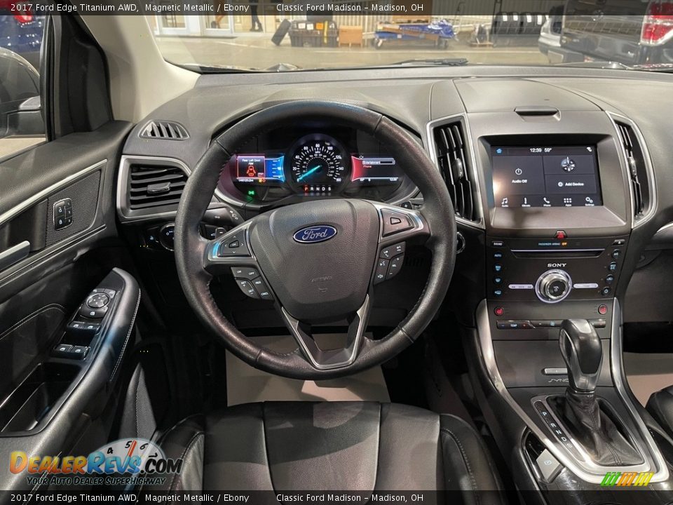 2017 Ford Edge Titanium AWD Magnetic Metallic / Ebony Photo #8